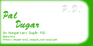 pal dugar business card